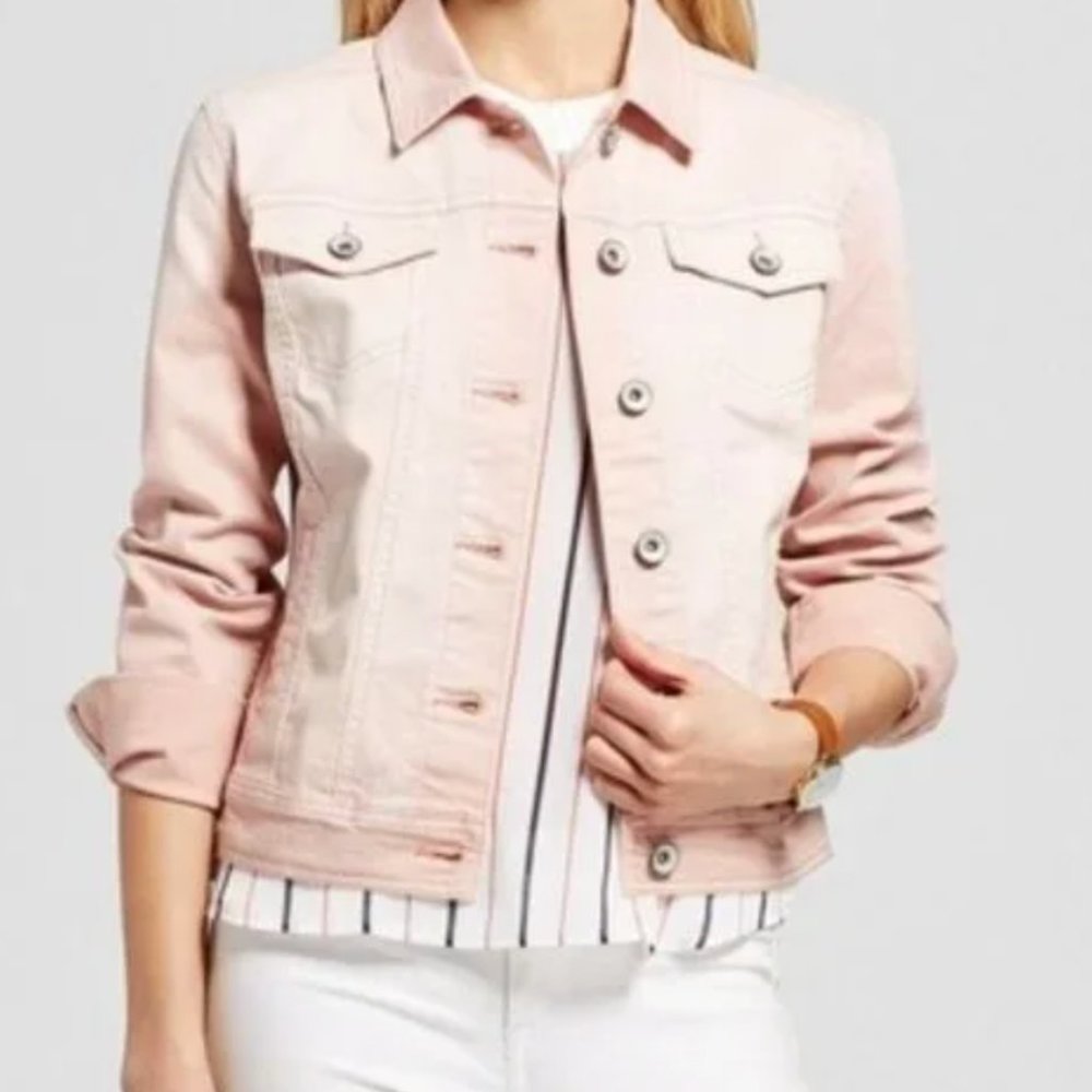 Merona Pink Stretch Denim Jacket